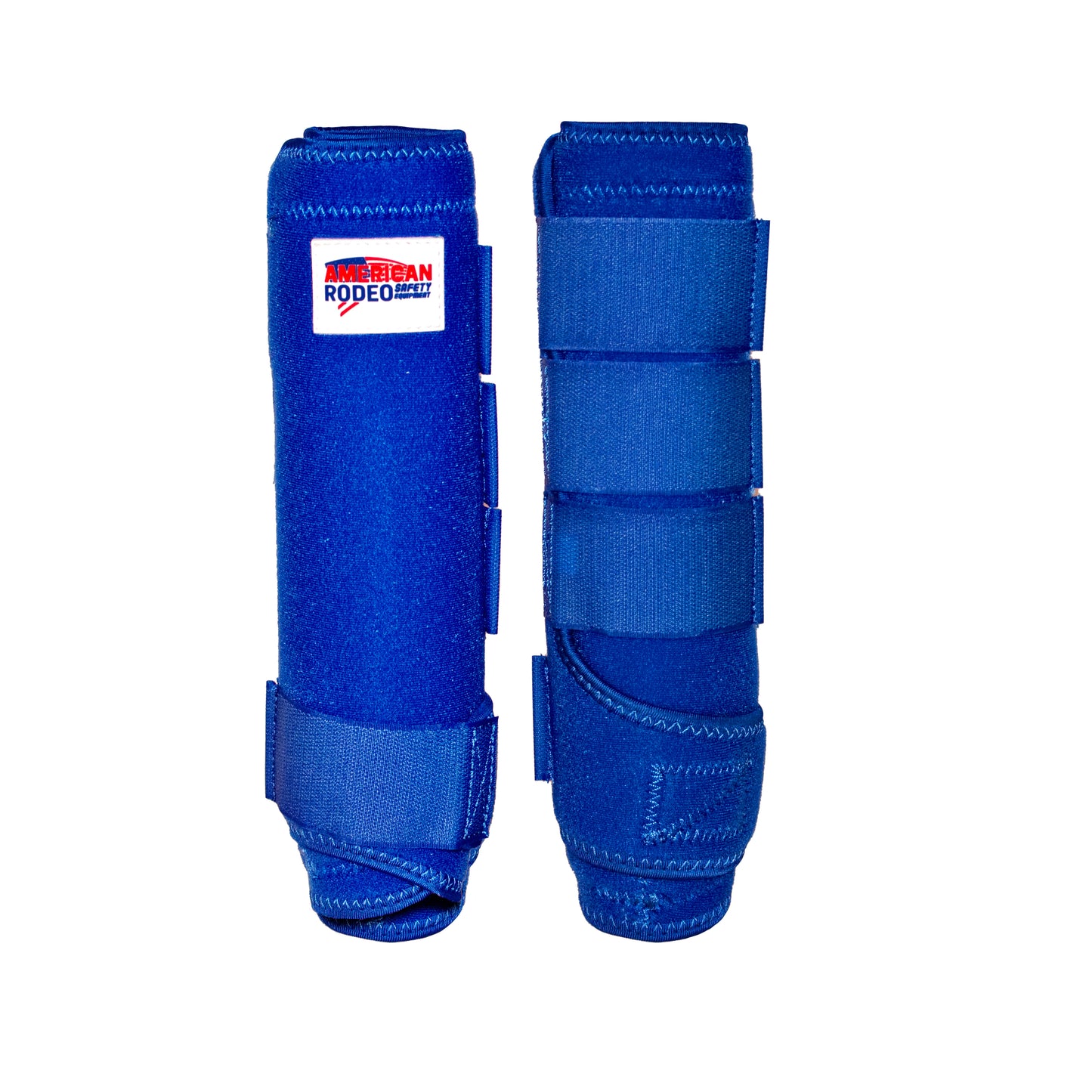 Blue Back Leg Equine Boots with four hook and loop straps