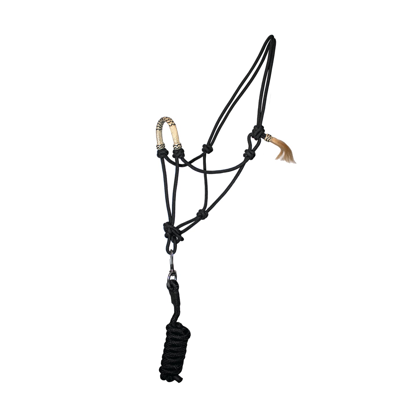 Braided Nose Band Rope Halter with tassel and lead