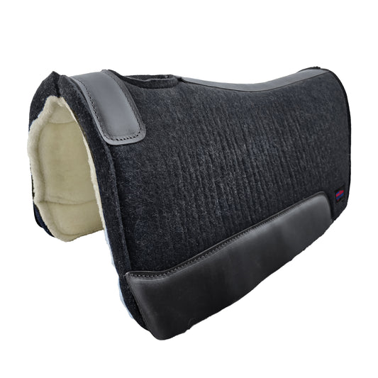 Deluxe Black Saddle Pad Front Angle
