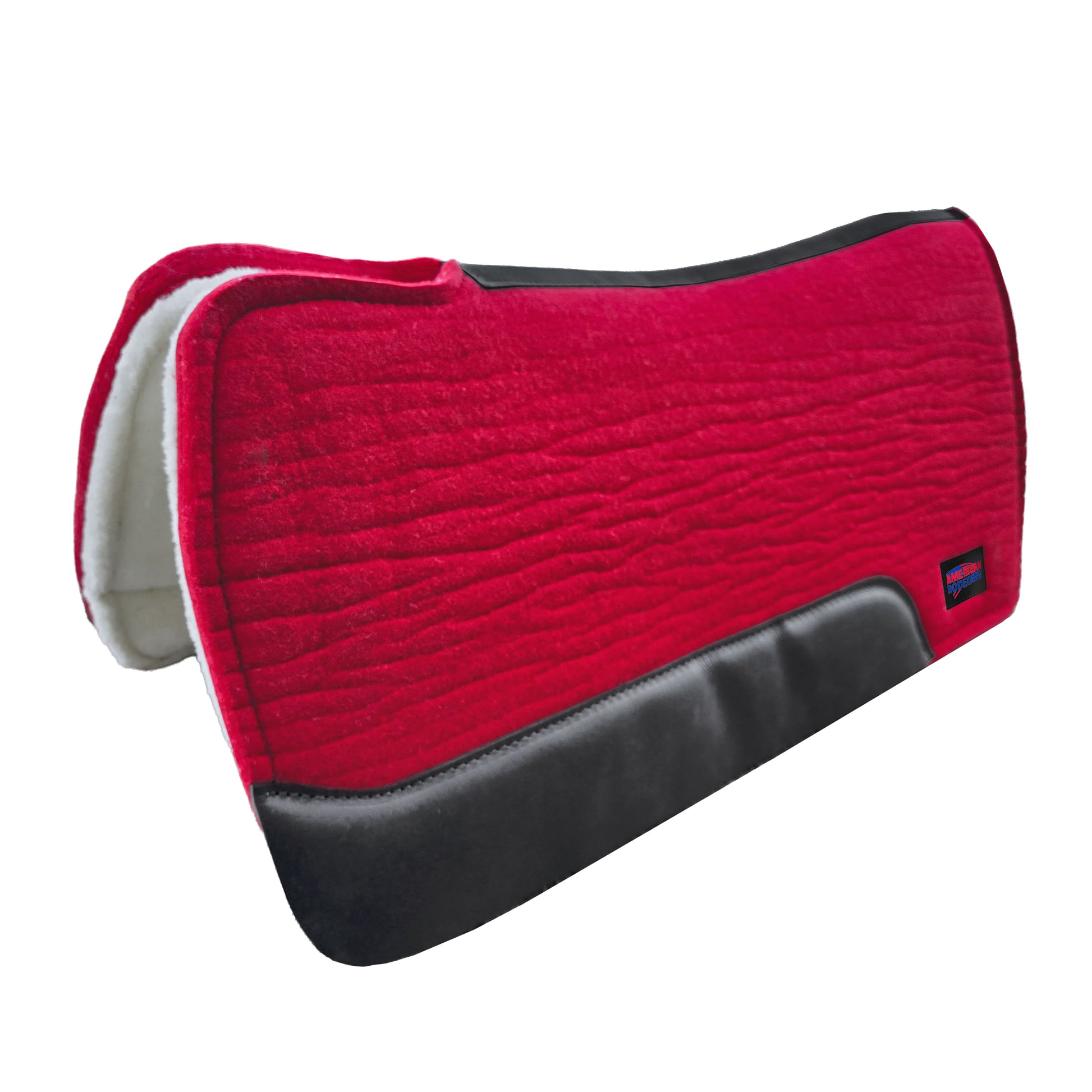 Deluxe Red Saddle Pad Front Angle